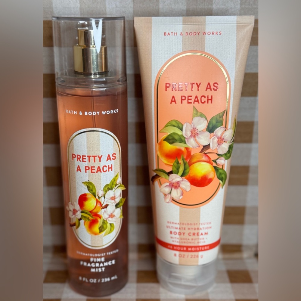 NEW B&BW 🍑 Pretty As A Peach 2 piece body care set, body cream and more - Picture 2 of 4
